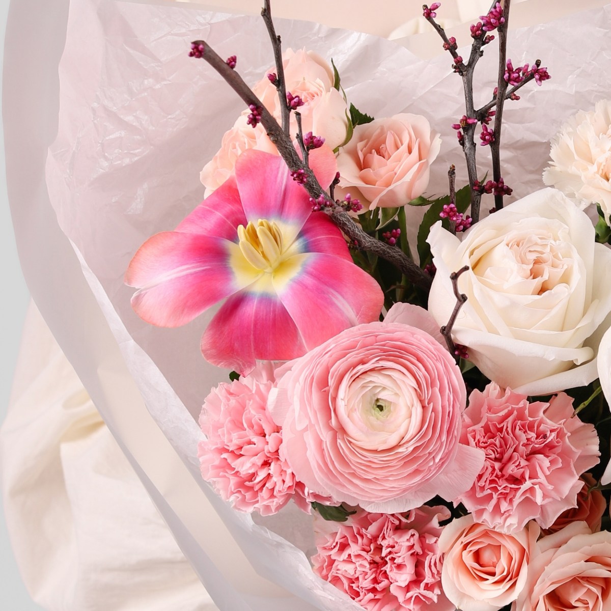 cvetushchie vetki buket 7-7